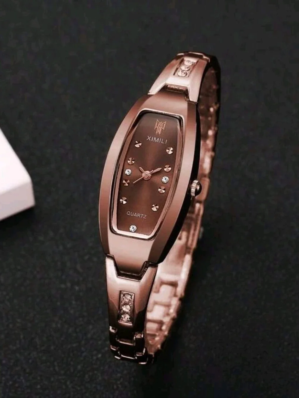 Women Brown Slim Elegant  CLassy Quartz Watch